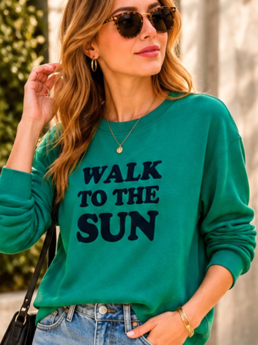 Sandro Paris green pullover walk to the sun size M
